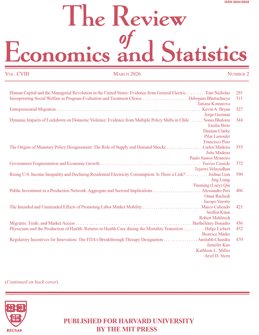 Review of Economics and Statistics